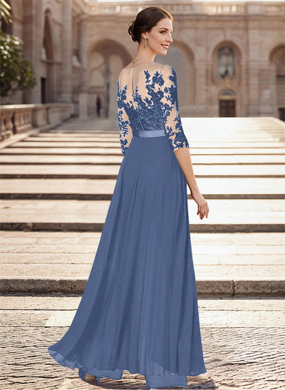 Illusion Neck Detachable Length Chiffon Mother Of The Bride Jumpsuit With Appliques Lace