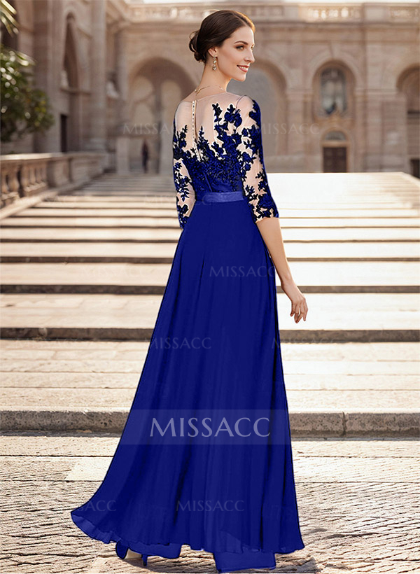 Illusion Neck Detachable Length Chiffon Mother Of The Bride Jumpsuit With Appliques Lace