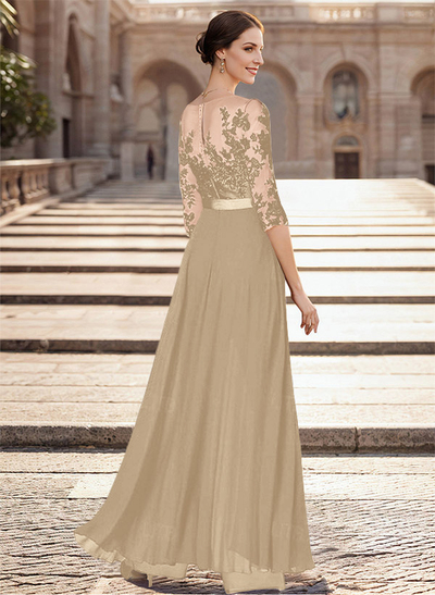 Illusion Neck Detachable Length Chiffon Mother Of The Bride Jumpsuit With Appliques Lace