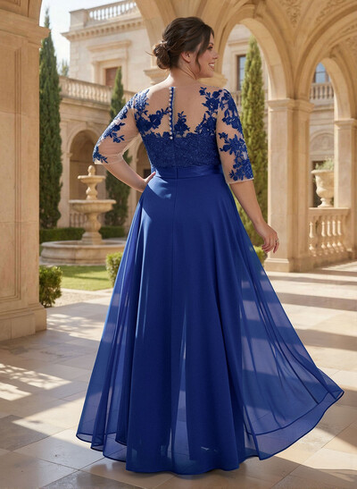 Illusion Neck Detachable Length Chiffon Mother Of The Bride Jumpsuit With Appliques Lace