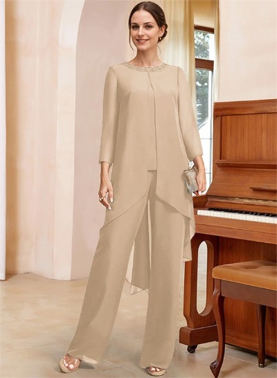 Jumpsuit/Pantsuit Long Sleeves Chiffon Mother Of The Bride Dresses