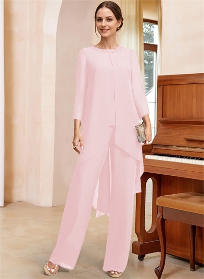 Jumpsuit/Pantsuit Long Sleeves Chiffon Mother Of The Bride Dresses