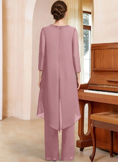 Jumpsuit/Pantsuit Long Sleeves Chiffon Mother Of The Bride Dresses