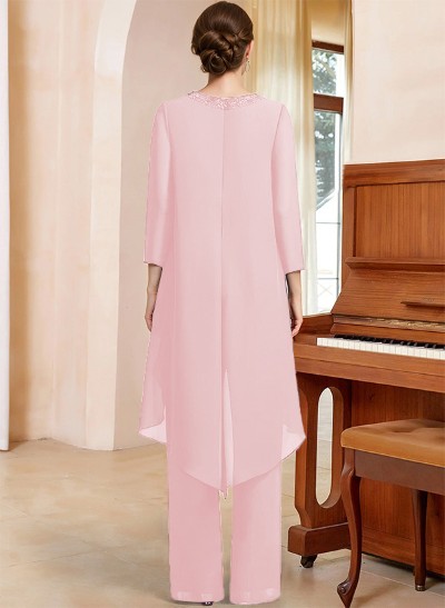 Jumpsuit/Pantsuit Long Sleeves Chiffon Mother Of The Bride Dresses