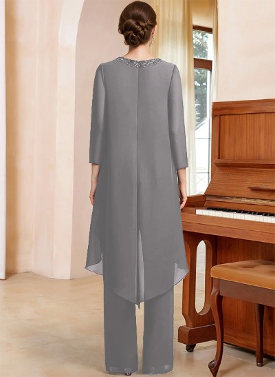 Jumpsuit/Pantsuit Long Sleeves Chiffon Mother Of The Bride Dresses