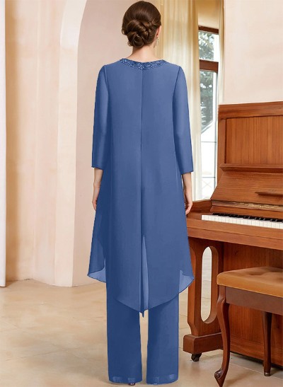 Jumpsuit/Pantsuit Long Sleeves Chiffon Mother Of The Bride Dresses