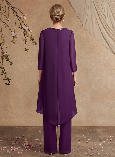 Jumpsuit/Pantsuit Long Sleeves Chiffon Mother Of The Bride Dresses
