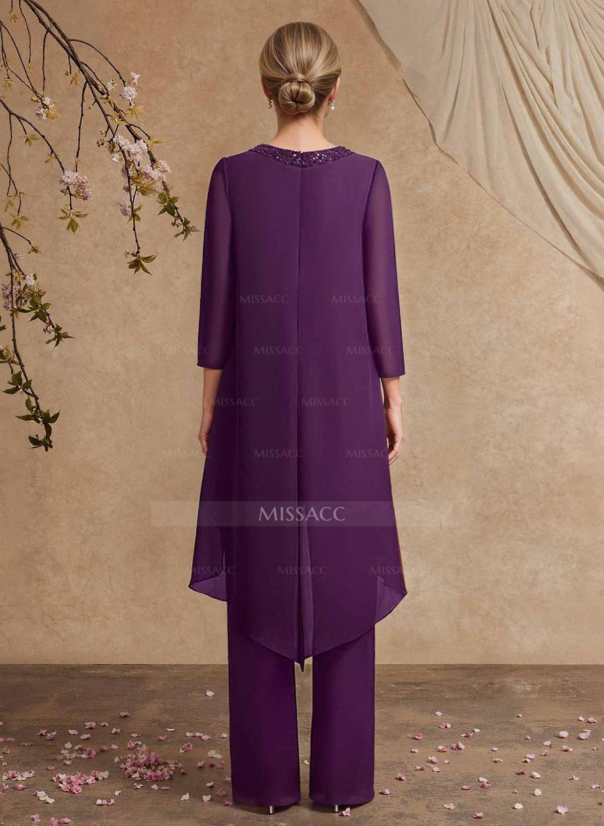 Jumpsuit/Pantsuit Long Sleeves Chiffon Mother Of The Bride Dresses