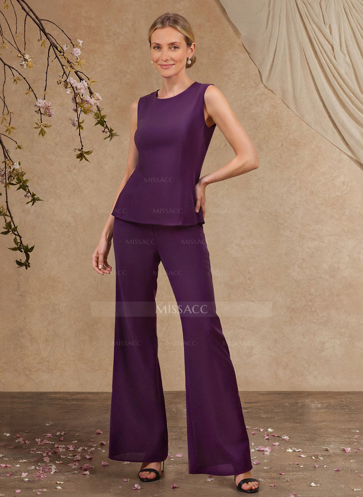 Jumpsuit/Pantsuit Long Sleeves Chiffon Mother Of The Bride Dresses