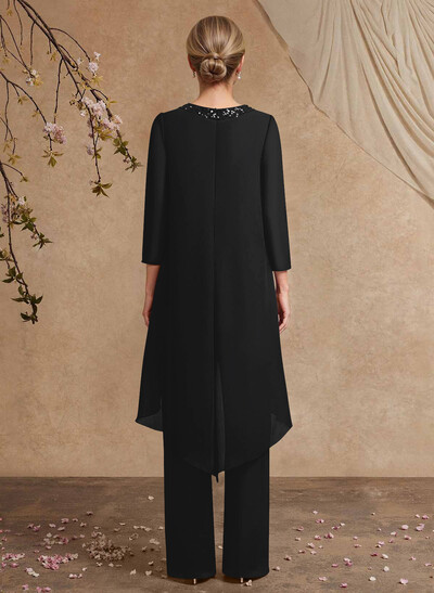 Jumpsuit/Pantsuit Long Sleeves Chiffon Mother Of The Bride Dresses