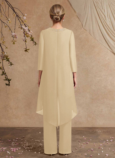 Jumpsuit/Pantsuit Long Sleeves Chiffon Mother Of The Bride Dresses