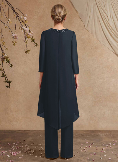 Jumpsuit/Pantsuit Long Sleeves Chiffon Mother Of The Bride Dresses