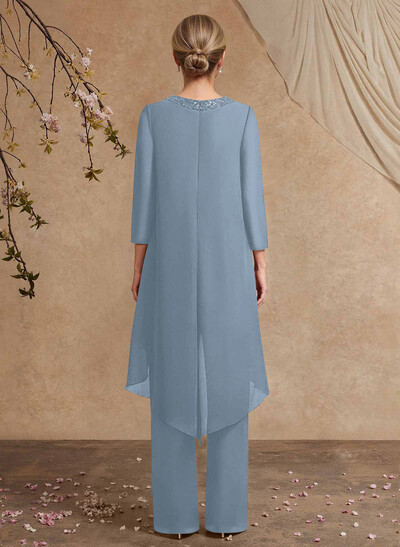 Jumpsuit/Pantsuit Long Sleeves Chiffon Mother Of The Bride Dresses