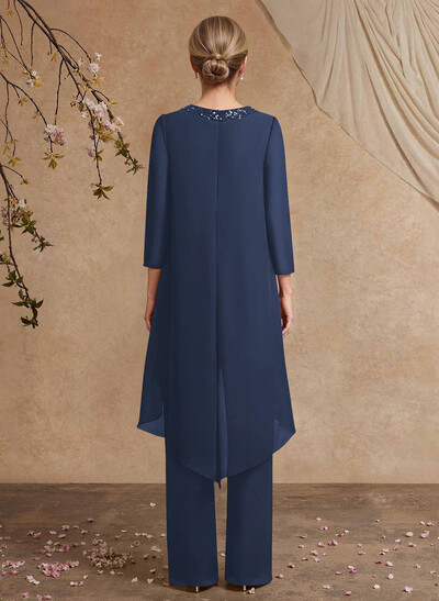 Jumpsuit/Pantsuit Long Sleeves Chiffon Mother Of The Bride Dresses