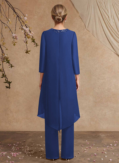 Jumpsuit/Pantsuit Long Sleeves Chiffon Mother Of The Bride Dresses