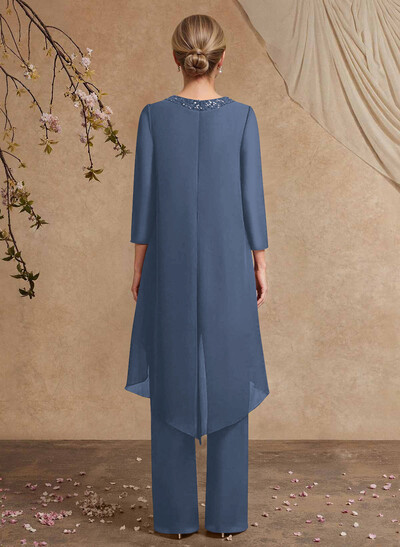 Jumpsuit/Pantsuit Long Sleeves Chiffon Mother Of The Bride Dresses