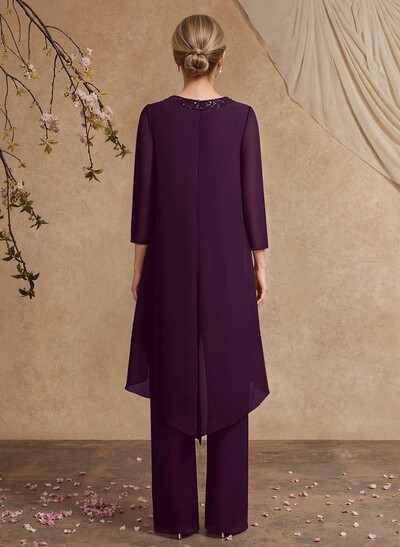 Jumpsuit/Pantsuit Long Sleeves Chiffon Mother Of The Bride Dresses