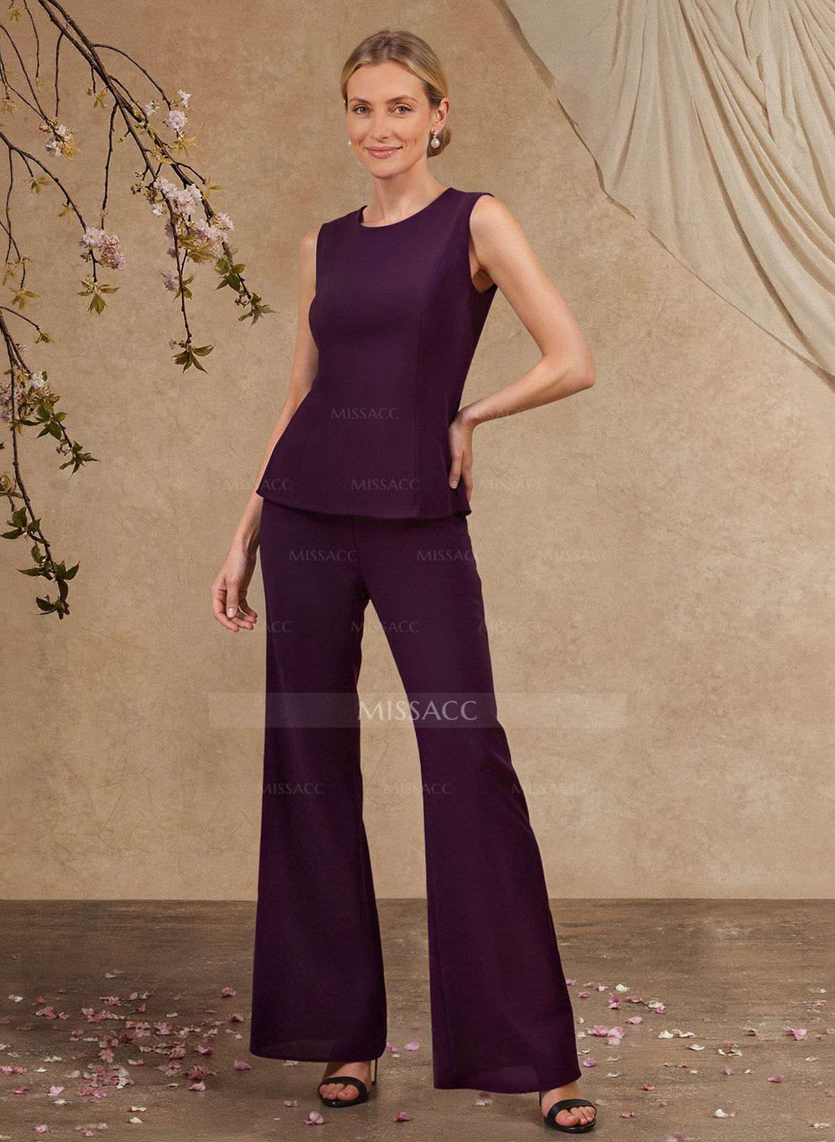 Jumpsuit/Pantsuit Long Sleeves Chiffon Mother Of The Bride Dresses