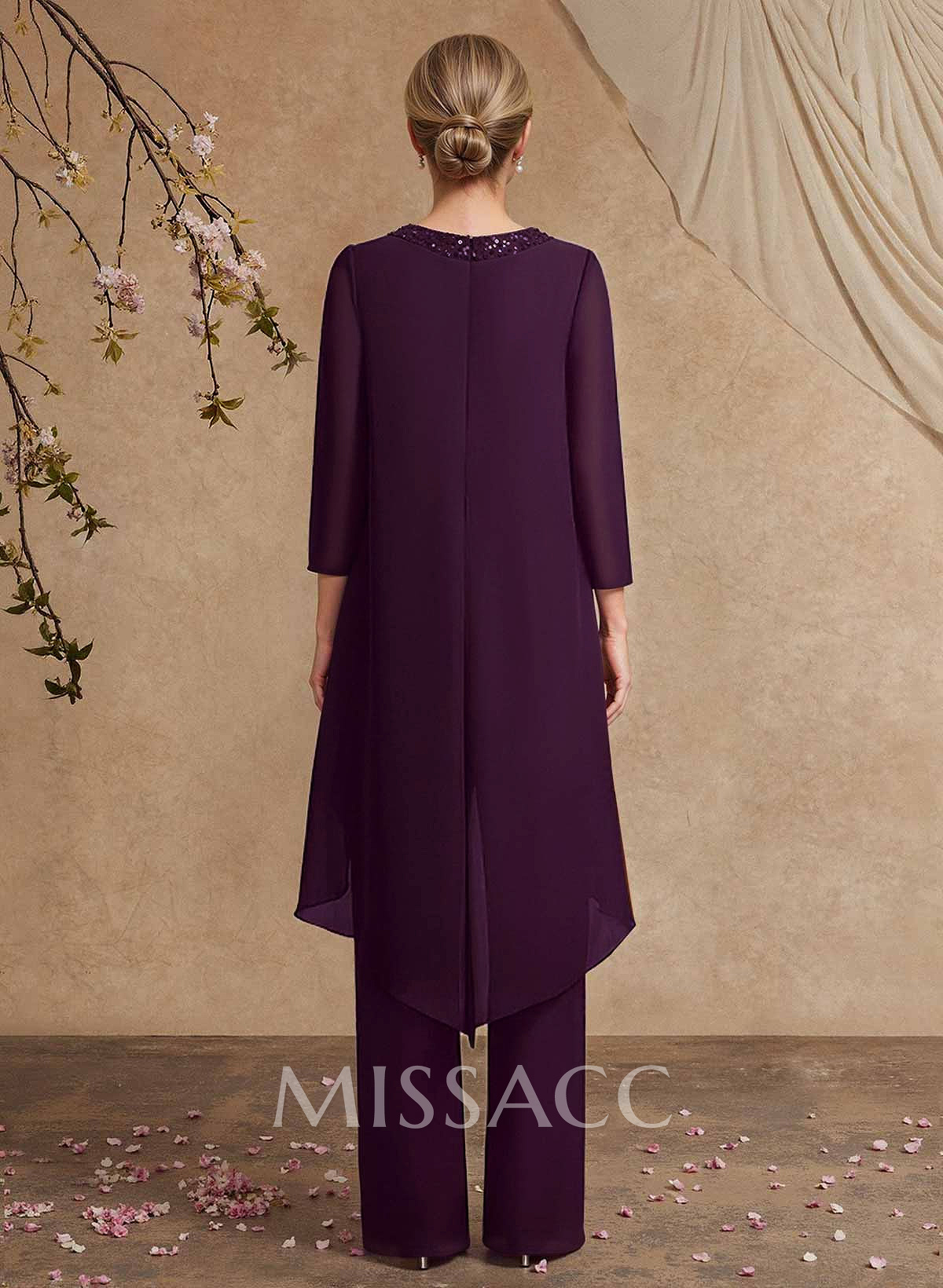 Jumpsuit/Pantsuit Long Sleeves Chiffon Mother Of The Bride Dresses