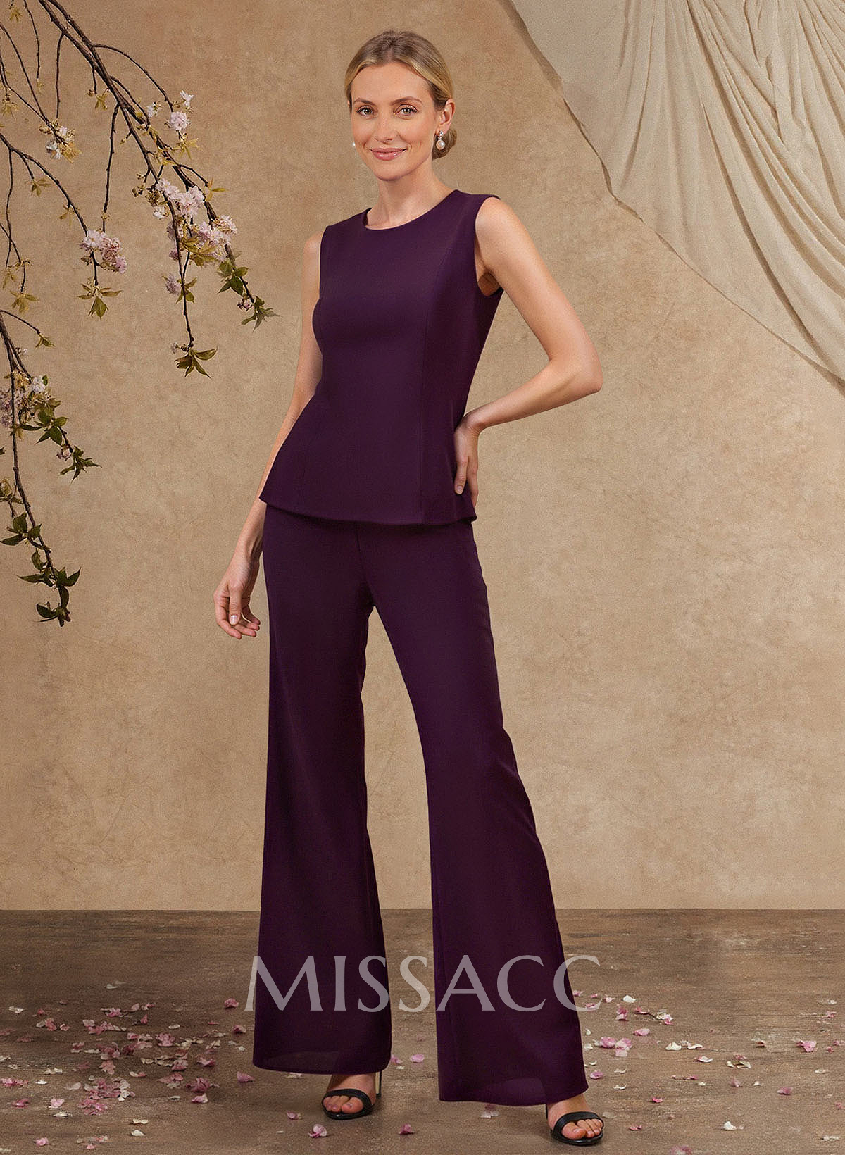 Jumpsuit/Pantsuit Long Sleeves Chiffon Mother Of The Bride Dresses