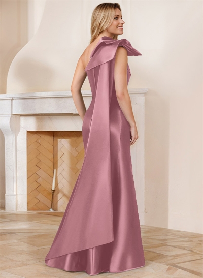 Trumpet/Mermaid One-Shoulder Satin Mother Of The Bride Dresses With Bow(s)