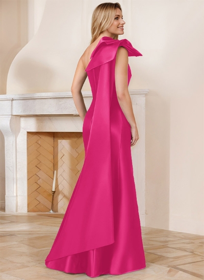 Trumpet/Mermaid One-Shoulder Satin Mother Of The Bride Dresses With Bow(s)