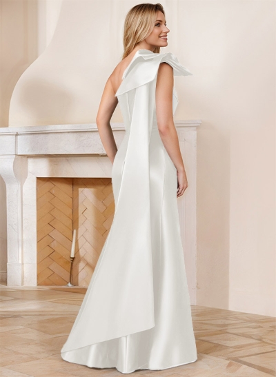 Trumpet/Mermaid One-Shoulder Satin Mother Of The Bride Dresses With Bow(s)