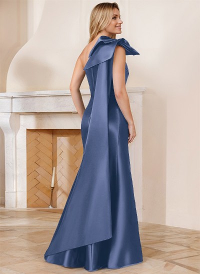 Trumpet/Mermaid One-Shoulder Satin Mother Of The Bride Dresses With Bow(s)