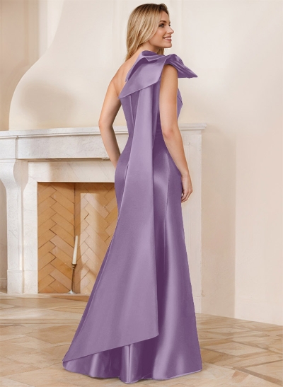 Trumpet/Mermaid One-Shoulder Satin Mother Of The Bride Dresses With Bow(s)