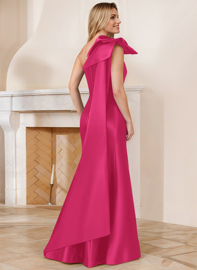 Trumpet/Mermaid One-Shoulder Satin Mother Of The Bride Dresses With Bow(s)