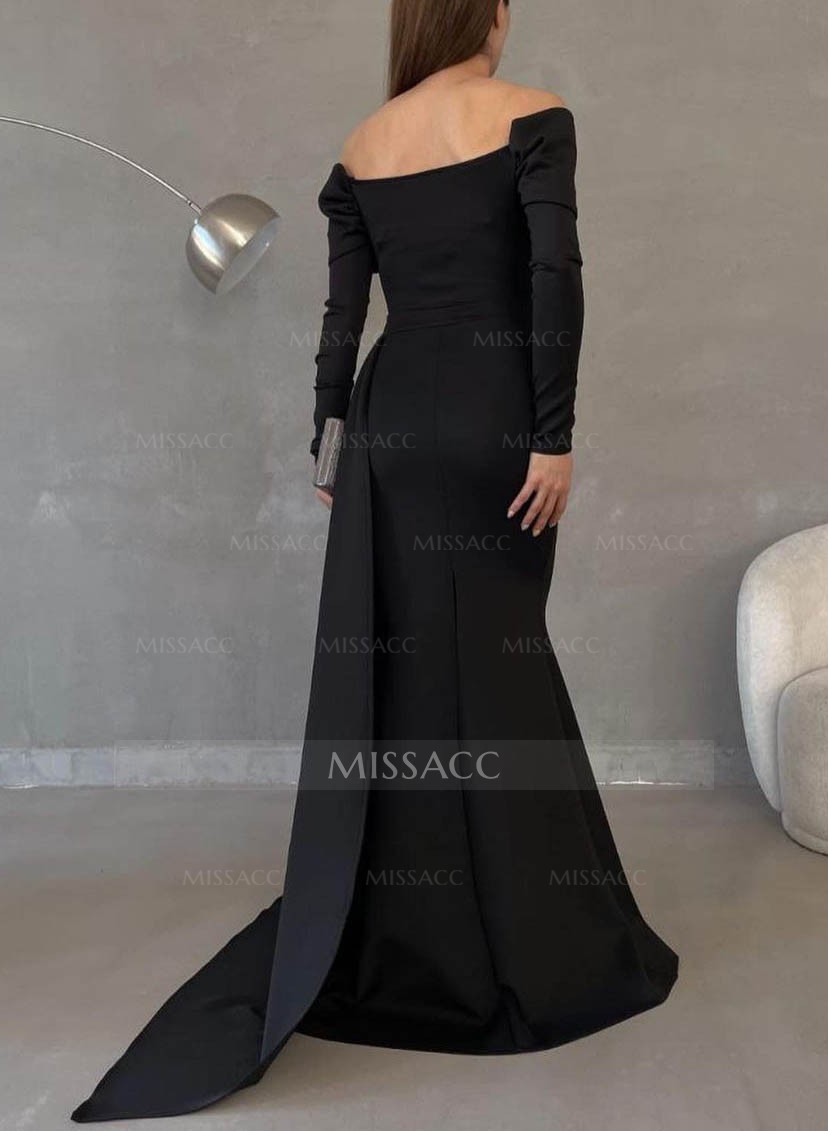 Off-The-Shoulder Long Sleeves Trumpet/Mermaid Prom Dresses