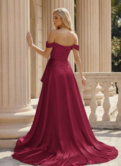 Simple Off-The-Shoulder A-Line Prom Dresses