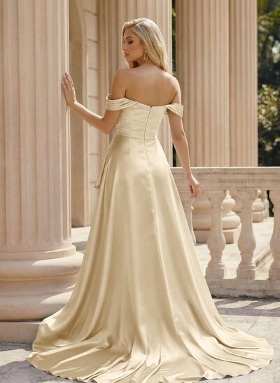 Simple Off-The-Shoulder A-Line Prom Dresses