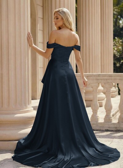 Simple Off-The-Shoulder A-Line Prom Dresses