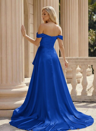 Simple Off-The-Shoulder A-Line Prom Dresses