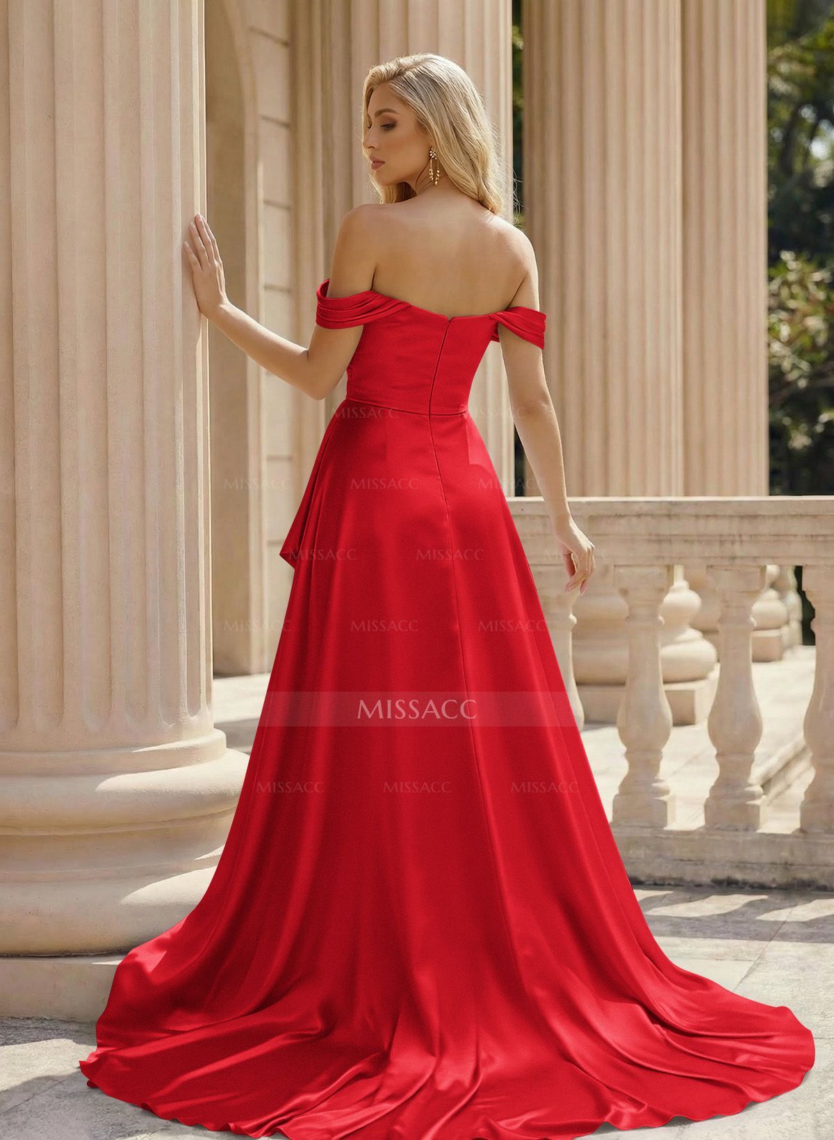 Simple Off-The-Shoulder A-Line Prom Dresses