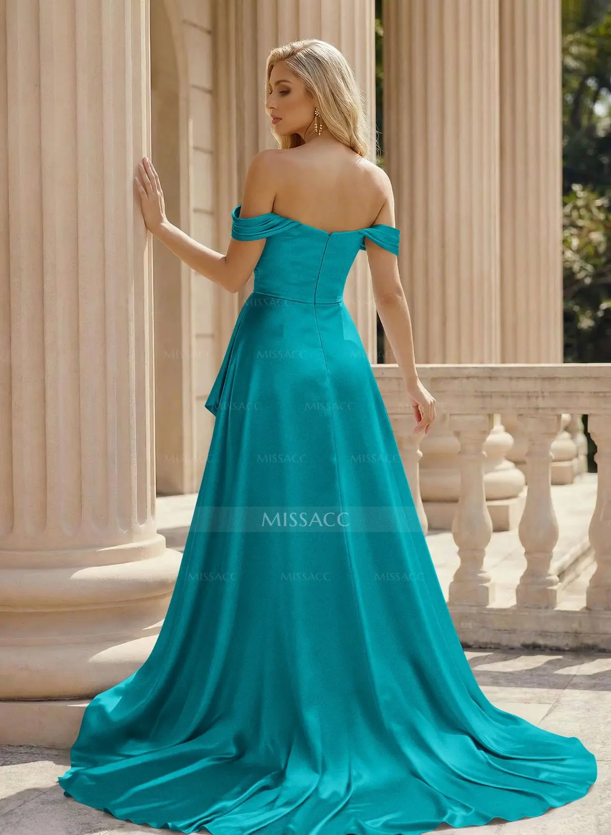 navy blue dress for baby girl Sweetheart Evening Dress 2023 Long Puff Sleeves A Line Prom Gowns Satin  Simple Modern Floor Length Robes De Soirée Cust Color gray US Size 18W