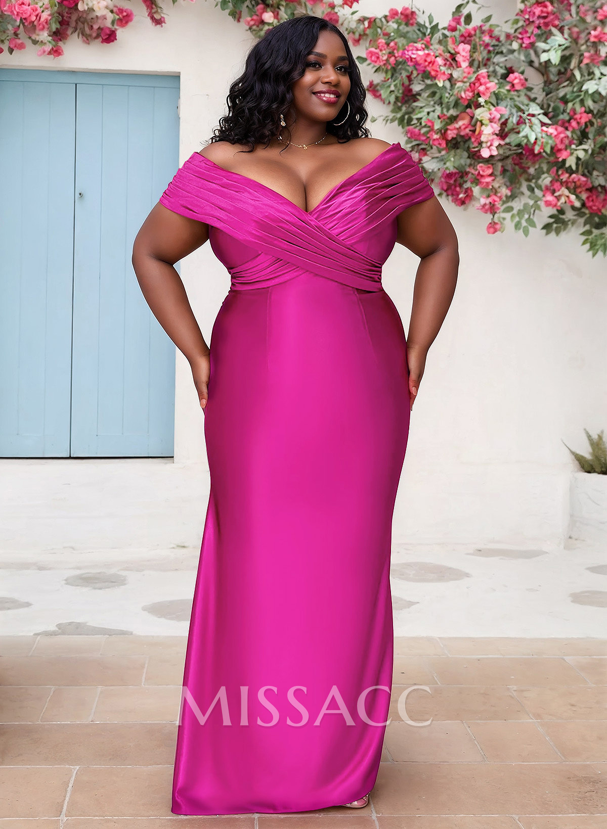 Sheath/Column Off-The-Shoulder Sleeveless Silk Like Satin Bridesmaid Dresses Sheath/Column Off-The-Shoulder Sleeveless Silk Like Satin Bridesmaid Dresses