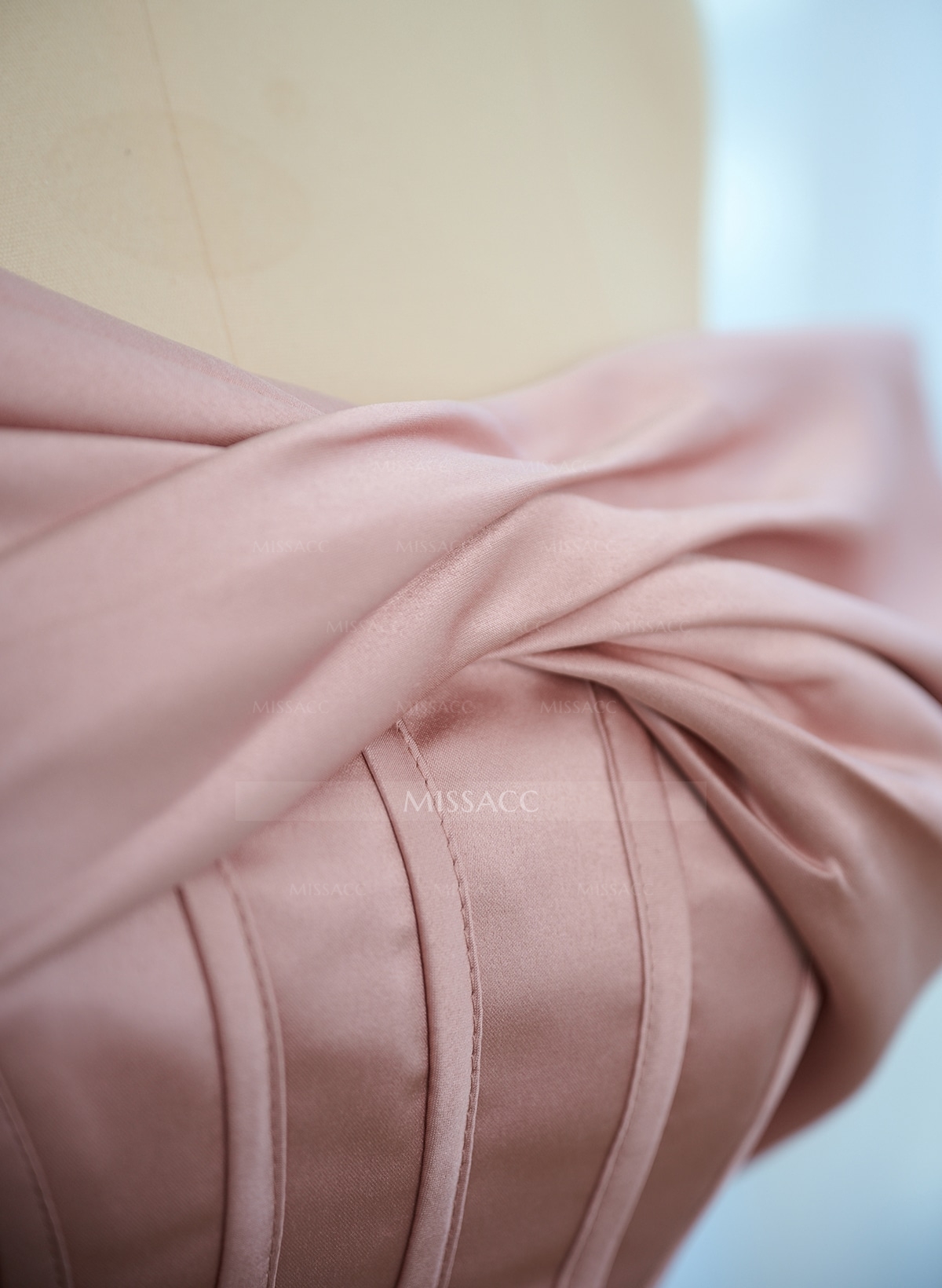 A-Line Asymmetrical Sleeveless Tea-Length Satin Bridesmaid Dresses