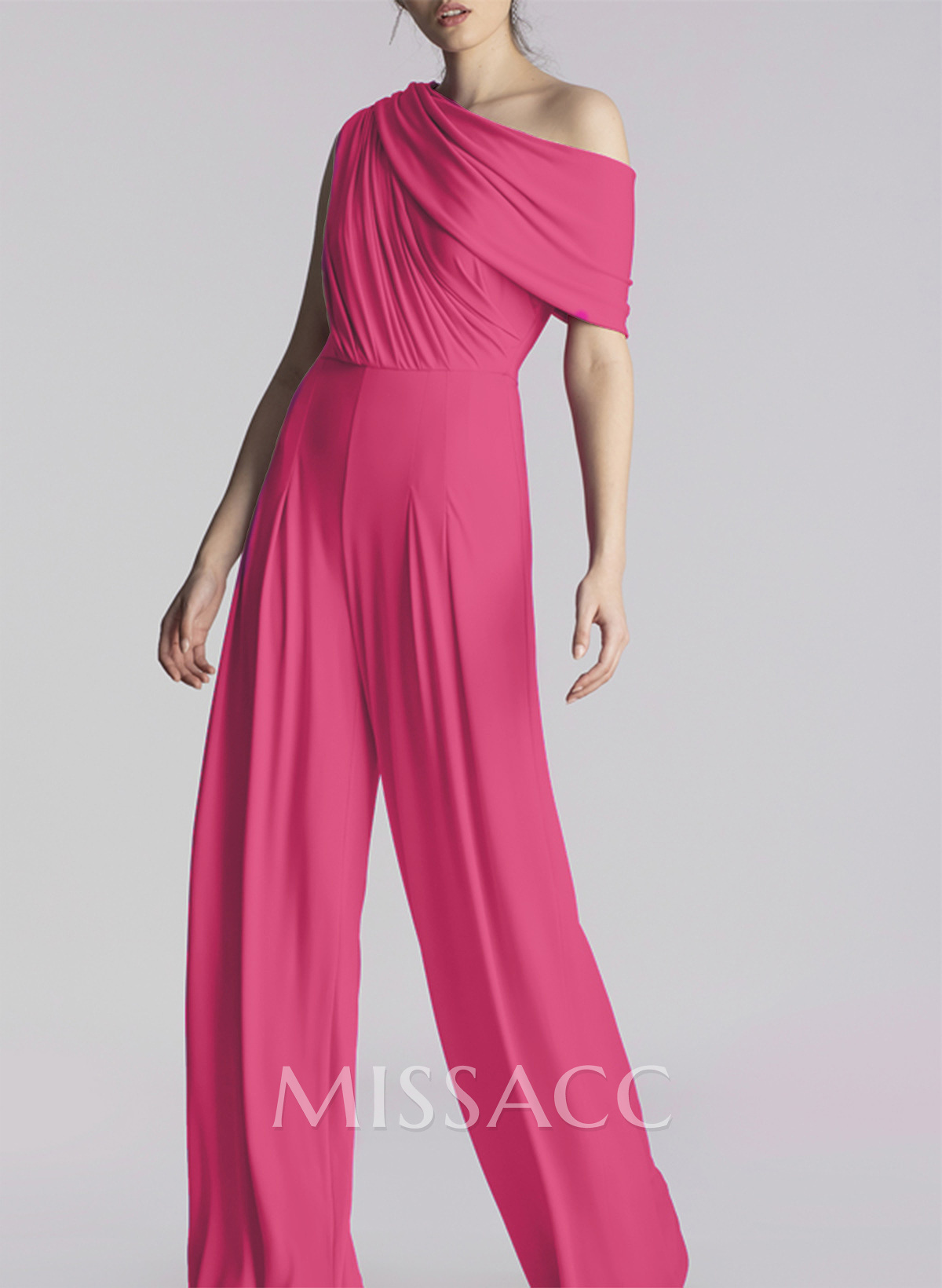 Jumpsuit/Pantsuit Asymmetrical Sleeveless Stretch Chiffon Mother Of The Bride Dresses