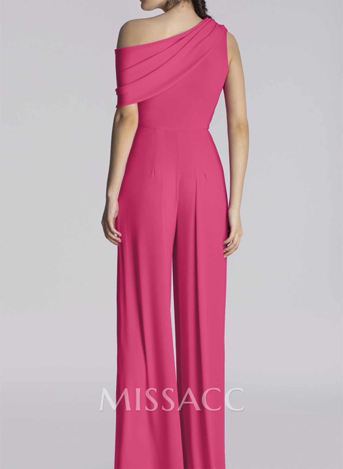 Jumpsuit/Pantsuit Asymmetrical Sleeveless Stretch Chiffon Mother Of The Bride Dresses