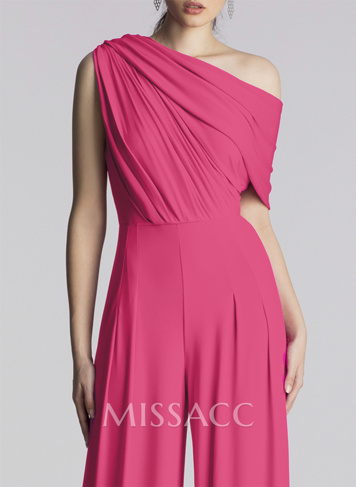 Jumpsuit/Pantsuit Asymmetrical Sleeveless Stretch Chiffon Mother Of The Bride Dresses