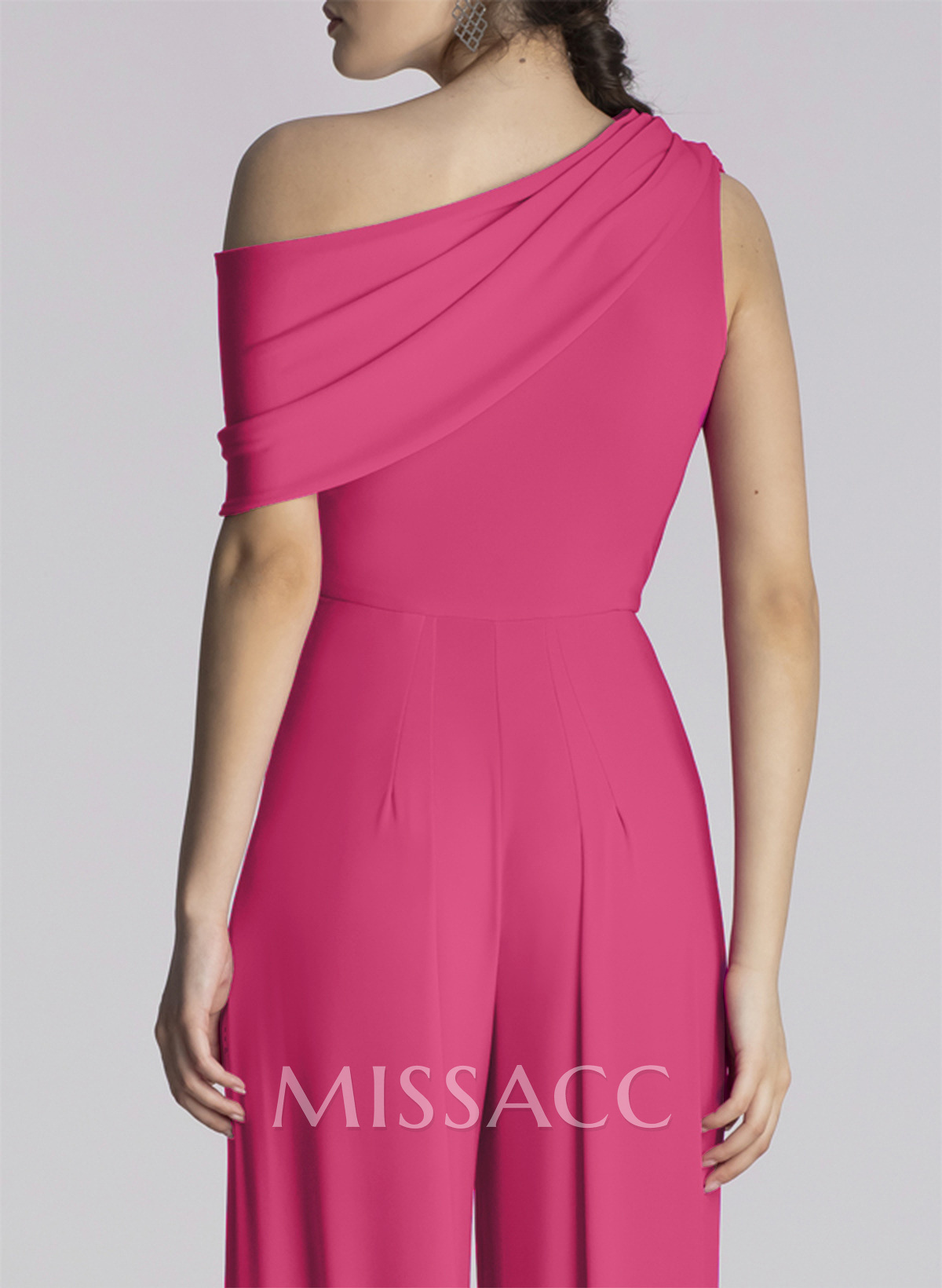 Jumpsuit/Pantsuit Asymmetrical Sleeveless Stretch Chiffon Mother Of The Bride Dresses
