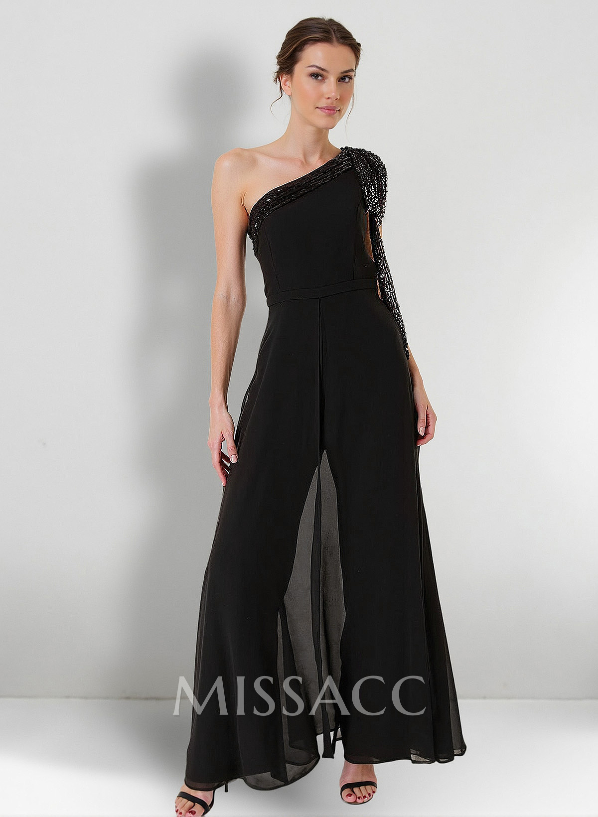 Jumpsuit/Pantsuit Chiffon Mother Of The Bride Dresses With Sequins