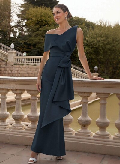 Sheath/Column Satin Mother Of The Bride Dresses With Bow(s)