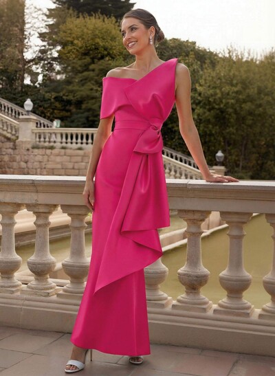 Sheath/Column Satin Mother Of The Bride Dresses With Bow(s)