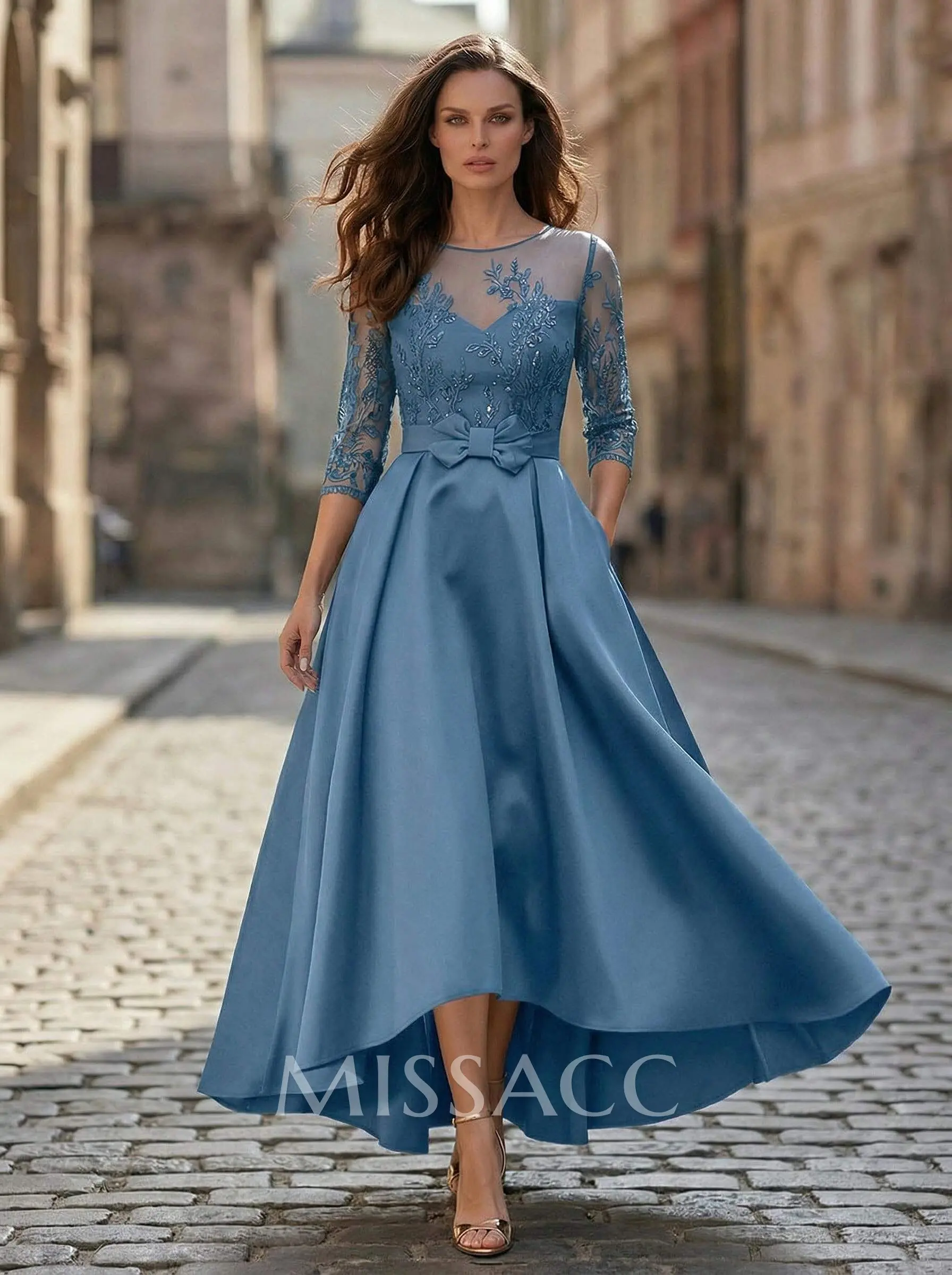 fit and flare or a line dresses Simple A Line V Neck Light Blue Satin Homecoming Dresses with Pockets Custom Size / Yellow main image 1