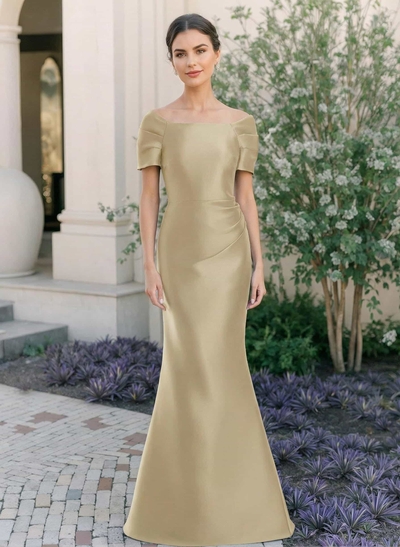 Trumpet/Mermaid Scoop Neck Sleeveless Satin Mother Of The Bride Dresses