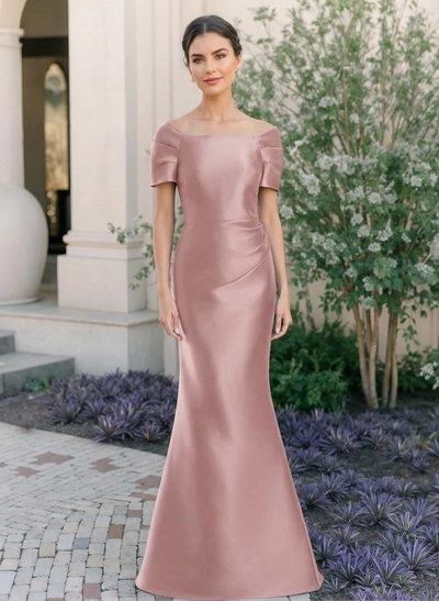 Trumpet/Mermaid Scoop Neck Sleeveless Satin Mother Of The Bride Dresses