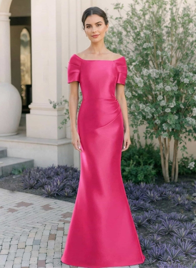 Trumpet/Mermaid Scoop Neck Sleeveless Satin Mother Of The Bride Dresses